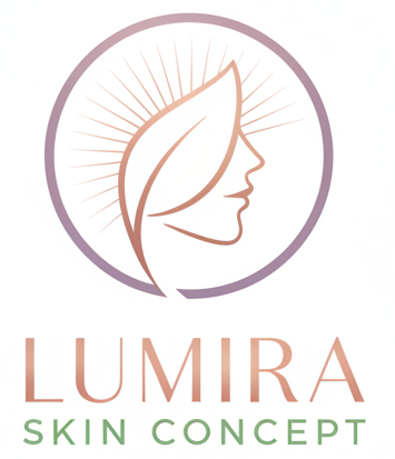Create a unique logo, white background for Lumira Skin Concept
